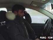 PURGATORYX Horny blonde hair stylist Chloe Creamy fucks her last client of the day in the shop 1/16