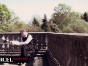 Busty MILF gets seduced by a horse rider 4/16