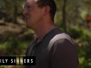 Family Sinners - Abbie Maley Meets Her Step Cousin After A Year & She Gets On His Cock Right Away 2/16