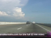 Big Tit Brunette Rides Half Naked In My Car 5/16