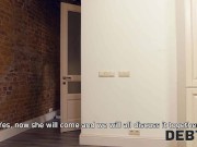 DEBT4k. During work lender manages to drill three attractive cuties 4/16