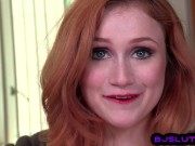 Redhead oral teen sucks POV cock 2/16