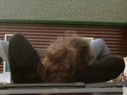 Deeply penetrated anally pleasured BDSM sub beauty on the warm earth receives her doms hard cock 2/16