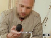 DEBT4k. Collector confronts fan of sex toys and they have amazing sex 4/16