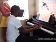 Sister's Hot Blonde Takes Piano Lessons To fuck Her Teacher's Huge Big Black Cock | Cam4 1/16