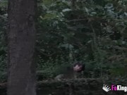 Petite babe seduces a random black dude in the park and bangs him at home 10/16