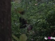 Petite babe seduces a random black dude in the park and bangs him at home 12/16