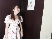 Hot and nude, Yuko Mukai gets tits fucked and pussy fingered, interview in her first porn video 1/16