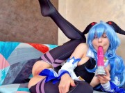 Genshin Impact Ganyu Fucking her pussy with dildo 16/16