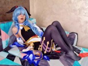 Genshin Impact Ganyu Fucking her pussy with dildo 2/16