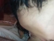 this bitch really enjoys swallowing my hard cock 16/16