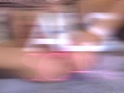 Rachel James Pounds Shaved Pussy with Thick Vibrator 1/16