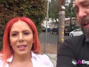 Experienced mommy finds out what real hard sex is like after showing herself in public! 4/16