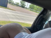 Back seat of my truck playing with my pussy in Home Depot parking lot 12/16