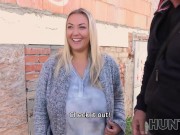 HUNT4K. Man's bosomy wife gives shaved pussy to excited pickup artist 4/16