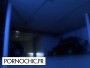 A voyeur enjoy watching a hot brunette taking care of a man in a car park 1/16