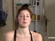 Ersties: Sexy Babe With Shaved Pussy Fingers Herself 8/16