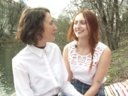 Ersties: Lesbian Babes Ride a Double Dong 2/16