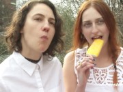 Ersties: Lesbian Babes Ride a Double Dong 9/16