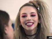 Lesbian Cutie Teaches BFF How To Kiss And Eat Pussy! 6/16