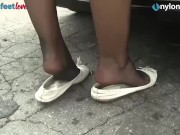 Redhead car stockings upskirt in public 3/16