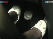 Redhead car stockings upskirt in public 8/16