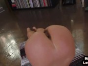 HJ POV yoga babe rubs pussy n wanks cock 5/16