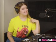 Curvy blonde lesbians lick pussies and buttholes during interview 2/16