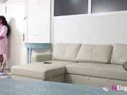 Amateur unexpected sex between busty mature cleaning lady and her boss' son 7/16