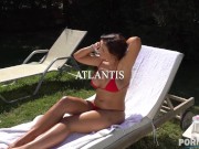 Busty Beauty Atlantis Devours Huge Cock with Her Throat and Gets Pussy Fucked Hard Poolside 1/16