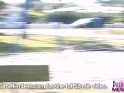 Risky Public Nudity With Short Haired Brunette Freak 11/16