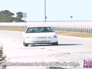 Risky Public Nudity With Short Haired Brunette Freak 16/16