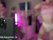 My stepbrother fucked me while I'm broadcasting. Sloppy blowjobed his big cock to get a hard fuck. 4/16