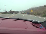 Blowjob in the car with blonde babe Riley Star - Roadhead POV 5/16