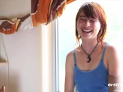 Ersties: Amateur Babe Strokes Her Hairy Pussy 3/16