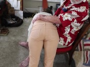 TMS-25-1) Slender Amateur Female Gets OTK Hand Spank Then Paddle Spank 11/16