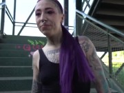 Amazing redhead babe enjoys a public blowjob to an amateur dude 7/16