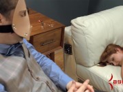 Toyed bound and analized teen moans with pleasure during BDSM fetish domination 2/16