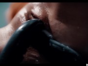 Hot brunette fucked and filled up with cum by alien monsters 10/16