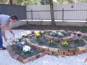 AGEDLOVE Mature lady seduced gardnener and enjoyed hard fuck 1/16