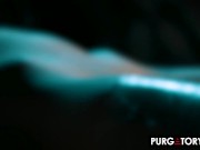 PURGATORYX Tattooed brunette Eden Ivy takes on two big dicks in the bathtub 1/16