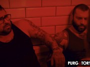 PURGATORYX Tattooed brunette Eden Ivy takes on two big dicks in the bathtub 4/16