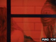 PURGATORYX Tattooed brunette Eden Ivy takes on two big dicks in the bathtub 8/16