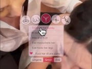 eve sweet and Simon into an interactive threesome in this porn game for mobile 12/16