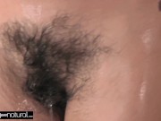 Katie Zucchini plays with Hairy Pussy in Shower 7/16