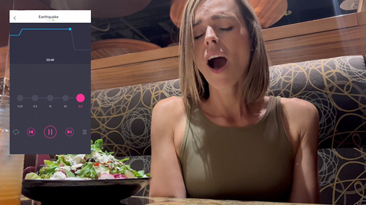 1280px x 720px - Cumming hard in public restaurant with Lush remote controlled vibrator -  RedTube