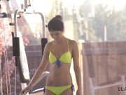 BLACK4K. Girl seduces trainer to taste his BBC inside her white pussy 2/16