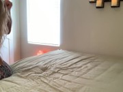 I met tan blonde at Whole Foods who let me taste her fresh produce 1/16