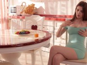 ULTRAFILMS Gorgeous Russian model Mila Azul playing with her tits and masturbating in this hot solo video 1/16