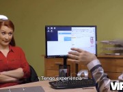 VIP4K. Pelirroja de grandes tetas es embestida por el prestamista en su oficina 5/16